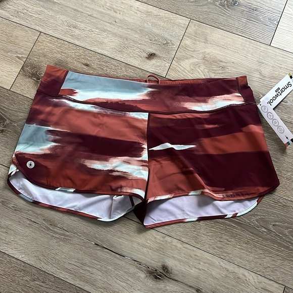 Smartwool Women's Active Lined Shorts Horizon Print New - Picture 3 of 13